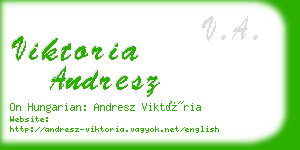 viktoria andresz business card